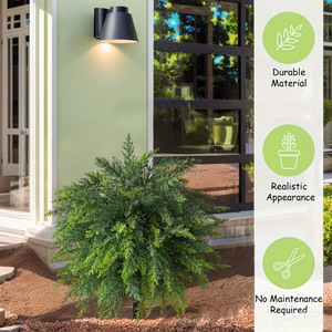 Buisson artificiel vert en faux cèdre résistant aux intempéries pour l'aménagement paysager des jardins, des patios et des allées - Product Image 2