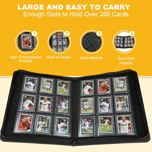 Raccoglitori Personalizzati <span class=keywords><strong>in</strong></span> Pelle PU con 9 Tasche e Cerniera per Carte Collezionabili TCG - Product Image 3
