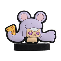 Miiloo MUZI 2D Niedliche Harz-PVC-Figur Handyanhänger Charm Epoxidharz Cartoon-Anhänger Mini-Figur Geschenk Großhandel