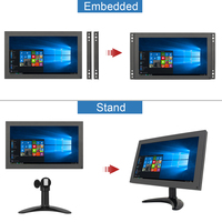 Écran LCD TFT grand écran 12 pouces 1280x800 16:9, moniteur CCTV à cadre ouvert, rétroéclairage LED, utilisation industrielle, bureau, haut-parleur intégré, en stock