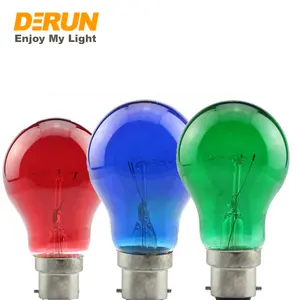 A60 kleur lamp 25 W 250LM special purpose gloeilamp rood geel groen blauw 110 v 130 v 220 v 240 v, INC-KLEUR