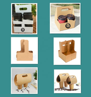Support de tasse individuel en carton ondulé, jetable, pour thé et boissons chaudes à emporter, vente en gros directe usine, OEM, en vrac