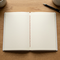 Carnet de notes personnalisé en papier offset avec fentes pour photos, bande élastique, reliure cousue, motif floral mignon, couverture souple, cadeau pour étudiants