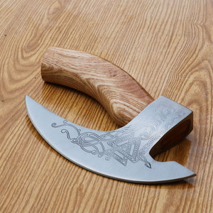 Hacha para Pizza de Acero con Alto Contenido de Carbono Hecha a Mano, de Grado Industrial, Personalizada para Exteriores - Product Image 6