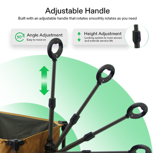 Portable Outdoor Folding Trolley <strong>Wagon</strong> Cart for <strong>Beach</strong> Garden Camping Luxury Park Utility OEM Customizable Roll Container Storage - Product Image 4