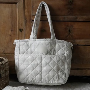 Sac à main de maternité matelassé en coton personnalisé <span class=keywords><strong>pour</strong></span> les accessoires de bébé <span class=keywords><strong>nouveau</strong></span>-<span class=keywords><strong>né</strong></span>, peut être accroché à la poussette, sacs de maman - Product Image 6