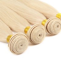 Rambut Manusia Pirang 613, Mentah, Virgin, Double Drawn, Lurus, Body Wave, Bundel 100g, Vendor Rambut Grosir China