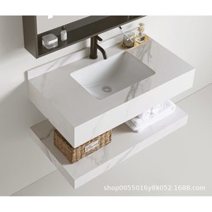 Conjunto de Mueble de Baño con Lavabo Integrado de Cerámica de Doble Capa, Color Blanco, 80-120 cm - Product Image 3