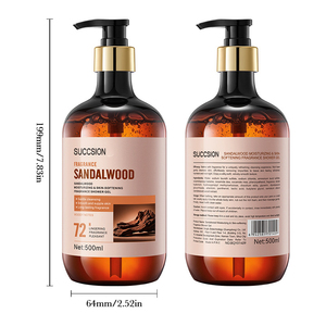 Gel <span class=keywords><strong>douche</strong></span> hydratant et adoucissant à la santal 500 ml, parfum longue durée, nettoyage doux, <span class=keywords><strong>mousse</strong></span> crémeuse abondante - Product Image 6