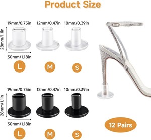 Protections antidérapantes pour talons aiguilles – Protège-talons pour la marche sur l'herbe et les sols irréguliers - Product Image 5