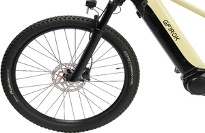 Bicicleta Eléctrica de Montaña de 27.5 Pulgadas con Motor Central CVT de 36v 350W, Horquilla de Suspensión Neumática, Neumático de 2.3 Pulgadas, para Ciclismo al Aire Libre - Product Image 5