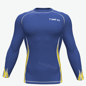 Rashguard personnalisé MMA BJJ pour adultes, unisexe, polyester/spandex, vêtements de sport sublimés, manches courtes, respirant, séchage rapide, écologique - Product Image 2