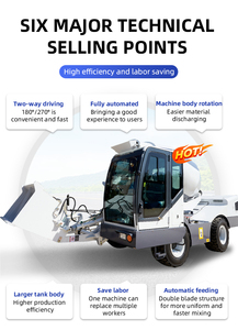 Einfach zu Bedienender Selbstladender Betonmischer-LKW 3,5m³ Mobiler Trommelmischer für Betonmischanlagen im Bauwesen All-in-One-Design - Product Image 4