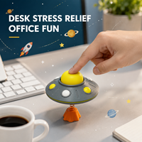 Jouet anti-stress UFO rotatif imprimé en 3D, spinner à ressort, gadget de bureau, nouveauté, jouet spatial