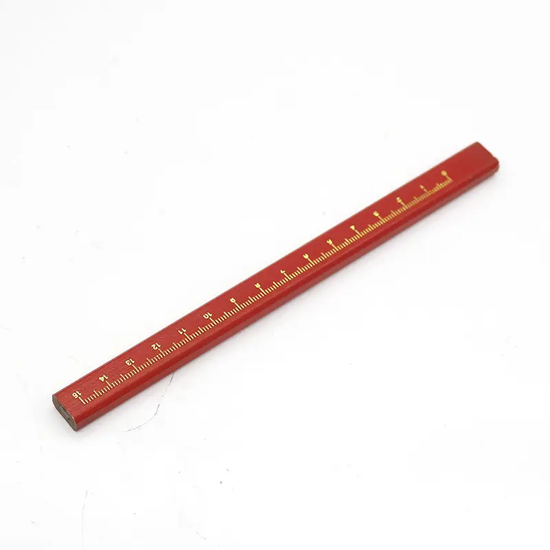 Kualitas tinggi oktagonal merah keras hitam pensil tukang kayu kayu 100 pensil kemasan untuk membuat marker atau catatan