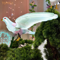 Lampe décorative LED basse tension modèle Colombe blanche, simulation dynamique de sécurité, lumière constante et brillante, pigeon pour paysage et Noël