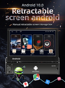 Bqcc 1 DIN <span class=keywords><strong>7</strong></span>-Inch HD Có Thể Thu Vào Màn Hình Carplay Wifi <span class=keywords><strong>GPS</strong></span> Android 13 Xe Stereo Duy Nhất DIN Gương Liên Kết AUX USB FM Xe Đài Phát Thanh - Product Image 4