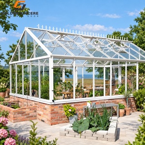 Solarium en verre GS avec base en brique surélevée pour la protection contre la pluie et l'intimité - Product Image 2