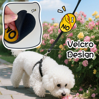 Patchs d'identification pour chien brodés et adhésifs, pas de contact, pas de nourriture, autocollants pour laisse pour chiens