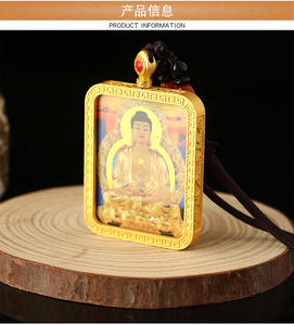 Haute qualité Unique népal bouddhisme pendentif colliers femmes amulette Style chinois Maitreya collier bijoux nouveaux ornements thangka - Product Image 5