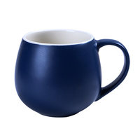 Tasse en forme d'oeuf blanc en forme de boule à grand ventre LOGO personnalisé 430ml grande tasse en céramique tasse à café ronde tasse en porcelaine
