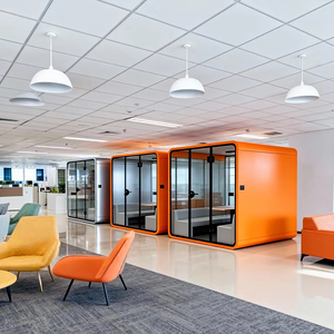 Cabine de travail modulaire insonorisée de haute qualité en aluminium, réduction du bruit, pour hall, commerce, maison - Product Image 2