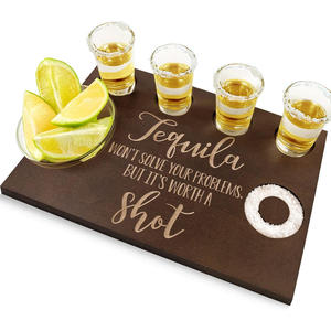 9.8 "L 7.1" W 0.4 "H 13" L 8.7 "W 0.4" H Planche à tequila rectangulaire de dimension appropriée avec bord de sel pour l'Espagne <span class=keywords><strong>Jim</strong></span> <span class=keywords><strong>Beam</strong></span> John Begg - Product Image 6