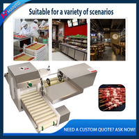 Machine industrielle automatique de production de brochettes de kebab à haut volume avec système d'entraînement pneumatique
