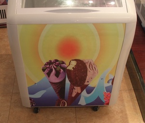 Mini Curved Glass Door Ice Display Chest <b>Freezer</b> Ddh-138c Ice Display Chest <b>Freezer</b> - Product Image 6