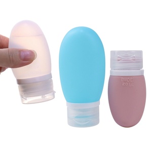 Travel Mini Cute 2 oz 30/90ml Durable Empty Silicone Reusable Squeeze <b>Shampoo</b> Bottle Refillable Travel Dispenser Lotion Bottles - Product Image 1