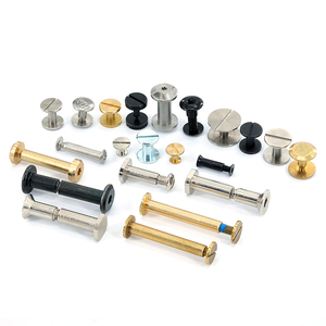Rivets à capuchon simple et double en laiton, <span class=keywords><strong>bronze</strong></span>, doré, argenté ou noir pour sacs à main - Product Image 4