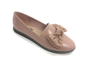 Zapatos Planos Cómodos Tipo Bailarina, Mocasines de Invierno de PU Patentado, Zapatos de Moda para Mujer con Lazo, Casuales, de PU + TPR - Product Image 4