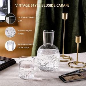 <span class=keywords><strong>Carafe</strong></span> de chevet en verre transparent rétro <span class=keywords><strong>Carafe</strong></span> à vin <span class=keywords><strong>design</strong></span> vintage <span class=keywords><strong>Carafe</strong></span> à <span class=keywords><strong>eau</strong></span> de nuit/pichet à lait Logo personnalisable Utilisation domestique Bambou - Product Image 6