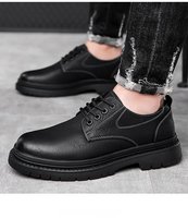 Chaussures Oxford décontractées vintage pour hommes grandes tailles, coupe large, à lacets, semelle épaisse en caoutchouc, pour le travail quotidien et les affaires, support OEM ODM, vente en gros