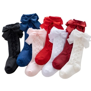 Recién Nacido bebés princesa español con volantes niños uniforme escolar Leggings niña arco sólido <span class=keywords><strong>Lolita</strong></span> bebé niña hasta la rodilla calcetín calcetines de bebé - Product Image 6
