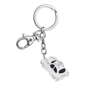 Portachiavi in cristallo bianco Beetle, accessorio senza scatola - Product Image 1