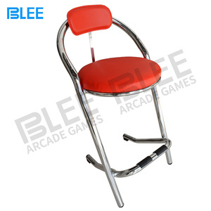 เก้าอี้อาร์เคดบลี เบาะหนังสีแดง โครงเหล็กสแตนเลส สูง 55 ซม. เก้าอี้เกมมิ่ง - Product Image 1