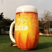 Chope à bière géante gonflable personnalisée avec logo, verre à bière, tasse à bière, chope d'Oktoberfest pour la promotion de brasserie/l'ouverture d'un bar/l'activation de marque