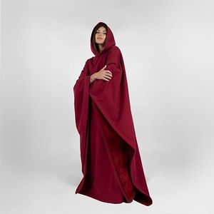 Áo choàng chăn đắp có mũ trùm đầu, kiểu dáng rộng rãi, unisex, chất liệu lông giả sherpa mềm mại, có trọng lượng - Product Image 3