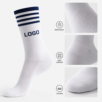 Chaussettes de cyclisme personnalisées avec logo, chaussettes de sport athlétiques, chaussettes respirantes en maille avec coussinets, OEM ODM