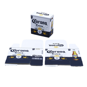 Caja de Cartón para Seis Botellas de Vino o Cerveza con Logotipo Personalizado al por Mayor, Porta Botellas Portátil con Asa, Embalaje de Papel Corrugado para 6 Botellas de Bebidas Energéticas - Product Image 2