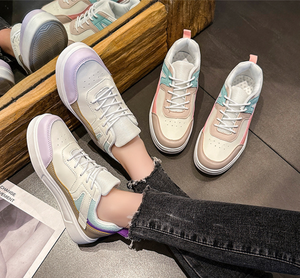 Zapatillas de Skateboarding para Mujer, de Piel Sintética, Bajas, con Cordones, Antideslizantes, Cómodas, Retro, Hechas a Mano, para Primavera/Verano - Product Image 3