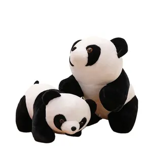 Panda Großer Riesen-Panda-Bär Plüschtiere weiche gefüllte Tierspielzeuge niedlicher liegender Panda Tiktok Schlussverkauf Babykarton Unisex-PP-Baumwolle