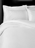 Parure de lit d'hôtel 300TC respirante 100% coton, taille et couleur personnalisées, luxe, 4 pièces : 2 taies d'oreiller, housse de couette, drap-housse