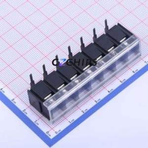 KF48R-9.5-7P Barrier Terminal Block Bent Lead Through Hole,P=9.5mm Connector With Cover Plate 9.5mm 1x7P Right Angle Pin - Product Image 1