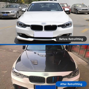 OUER Carbon Fiber <b>Engine</b> <b>Hood</b> New Condition for 3 Series 2012-2019 F30/F35 M4 Style Black Bolt-On - Product Image 2