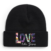 Casquette tricotée personnalisée POD en stock aux États-Unis, 300 grammes, 100 % acrylique, imprimée par transfert thermique, réglable, unisexe, toutes saisons
