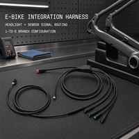 Kabel Harness Terintegrasi 1-ke-5 untuk Sepeda Listrik dengan Kabel Lampu Depan, Ekstensi Sinyal Sensor M8, Konektor Tahan Air Model AS