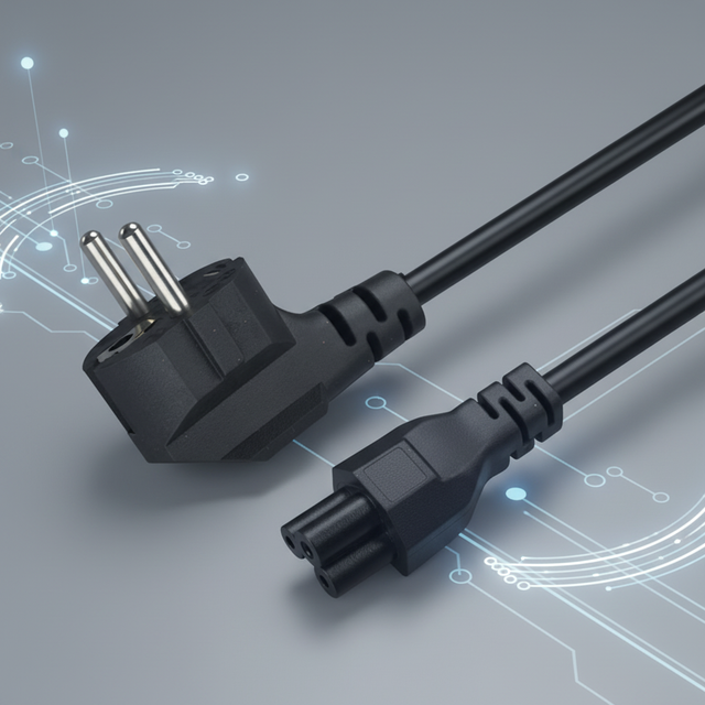 SIPU 1.5M/1.8M EU Certified CCA Copper PC Material Power Cable for Laptop Desktop C14 Male AC Female IEC Plug Home Use