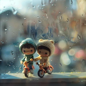 Custom <b>Car</b> Ornament Couple <b>Dolls</b> Rainy Ride Decor Plastic Resin PVC Toy Indoor Use - Product Image 2